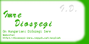 imre dioszegi business card